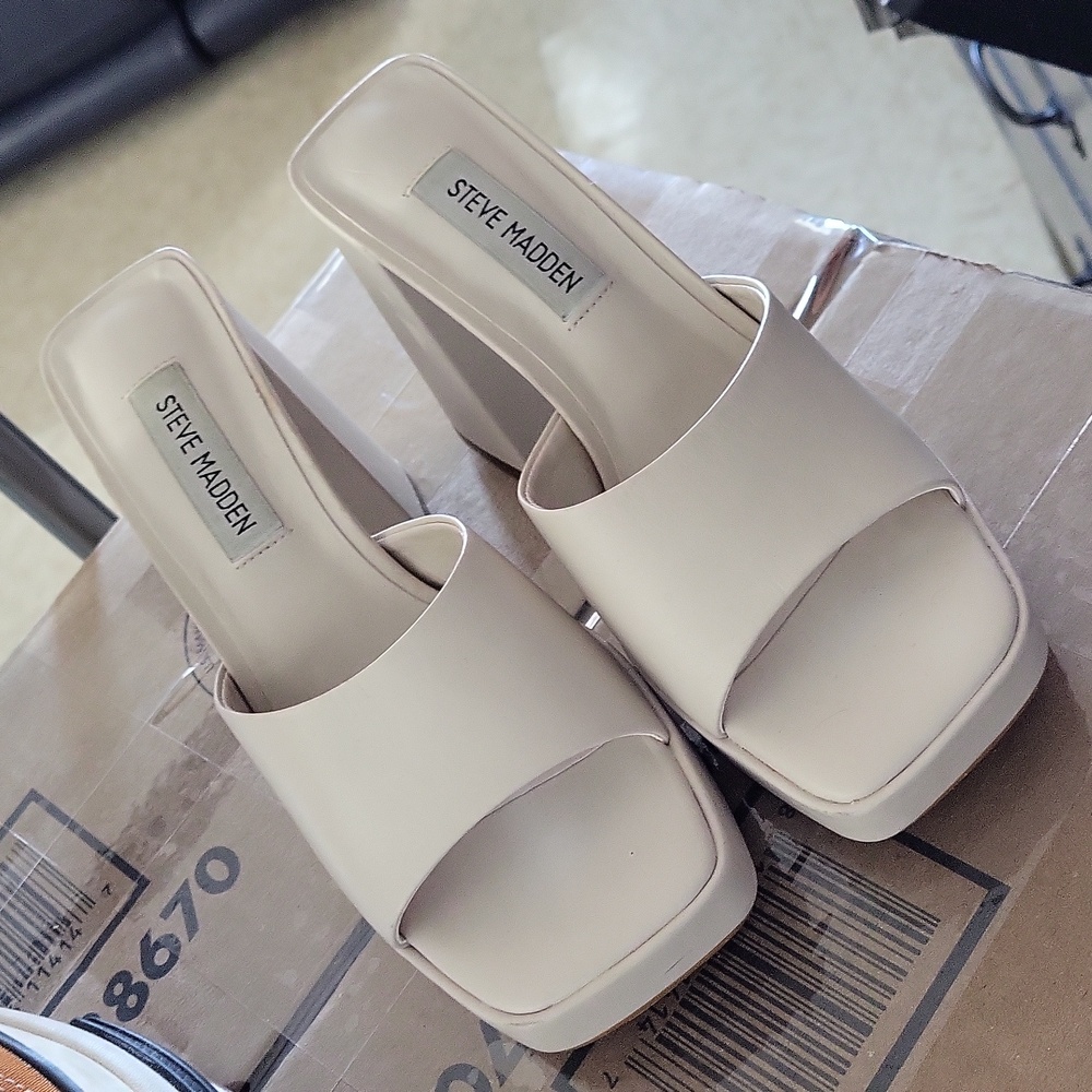 Steve Madden Platform Christo/criso2S1 Sandals 👡 Leather Upper